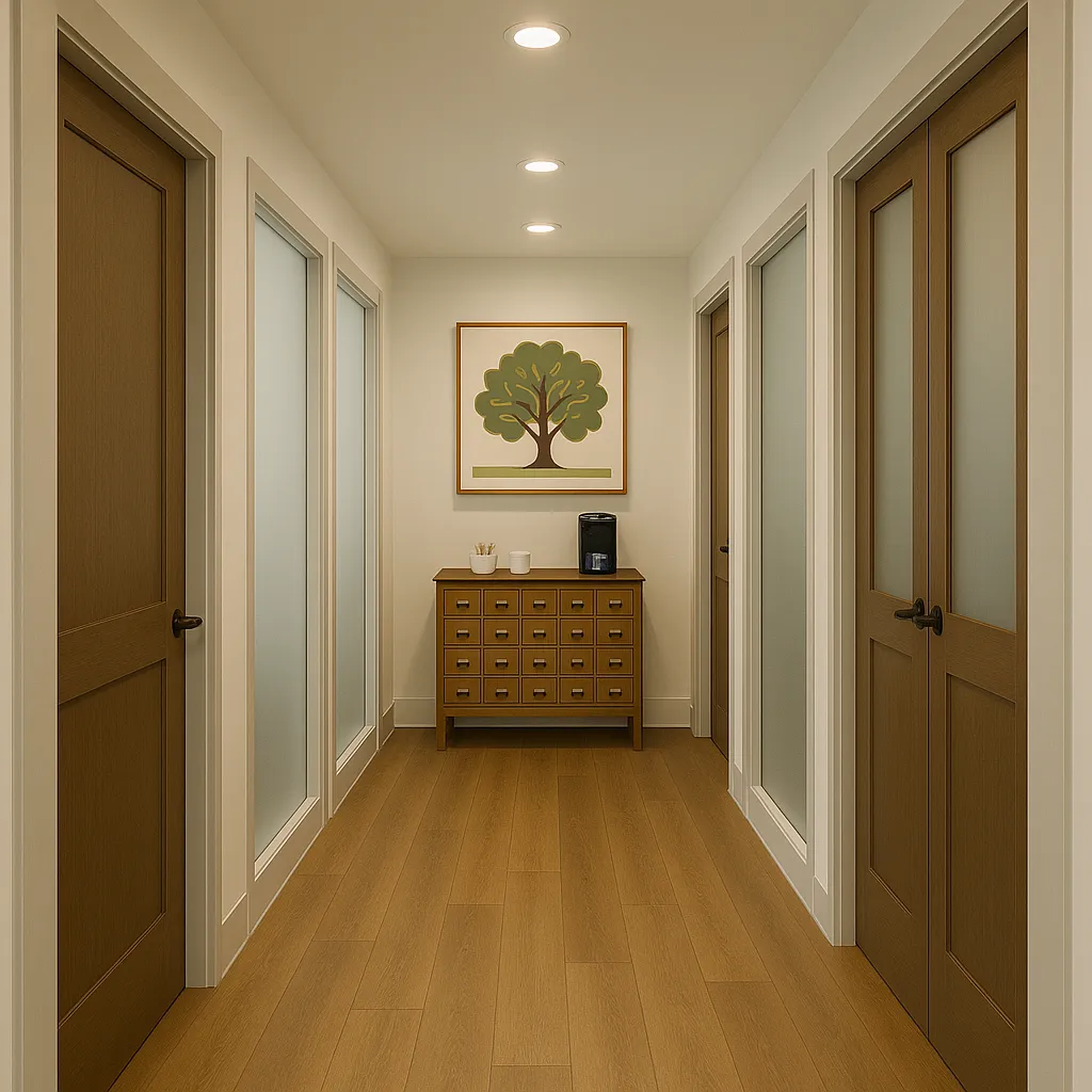 Peaceful waiting area for clients